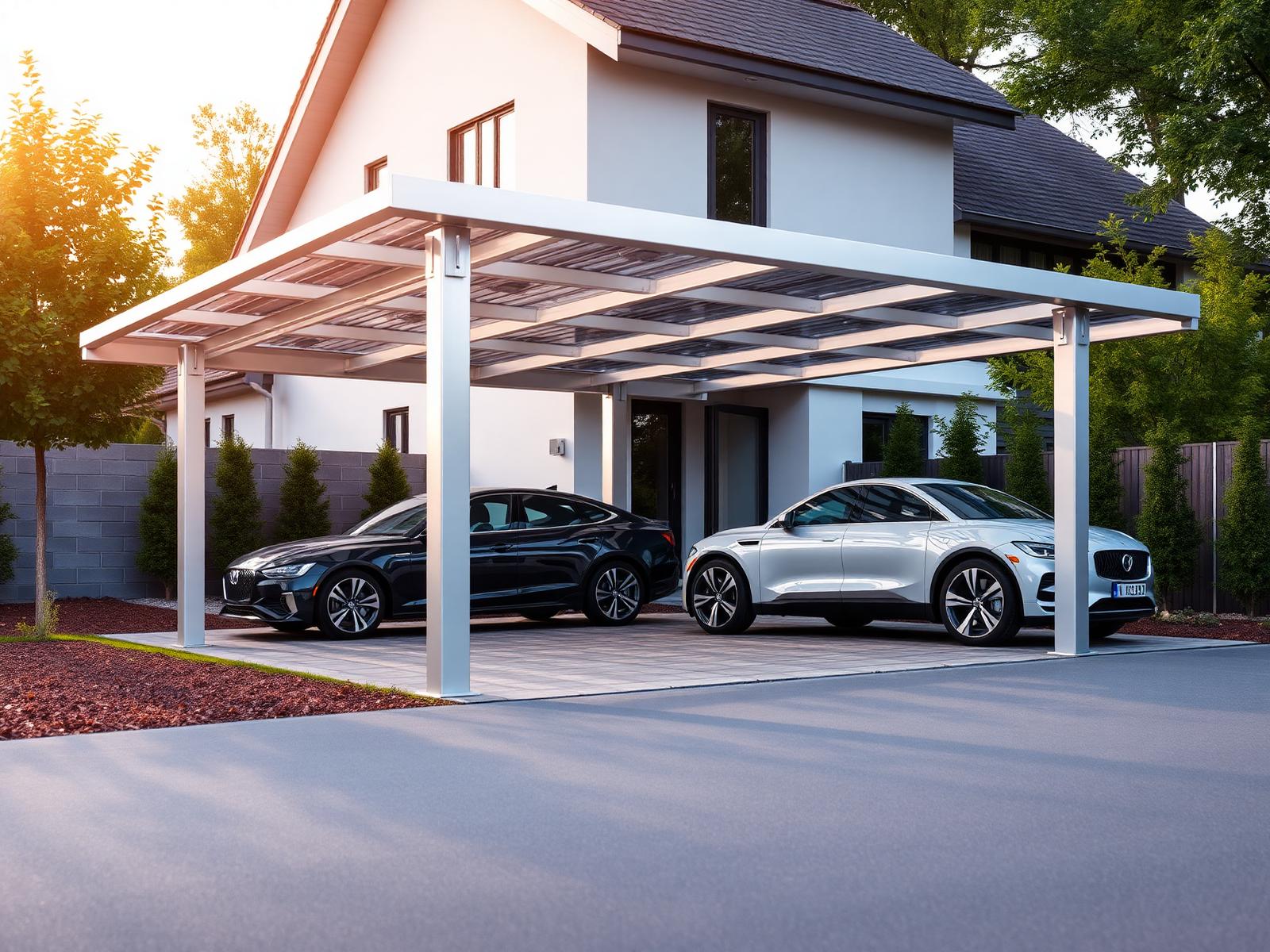 Carport EQCSA2 z dachem fotowoltaicznym