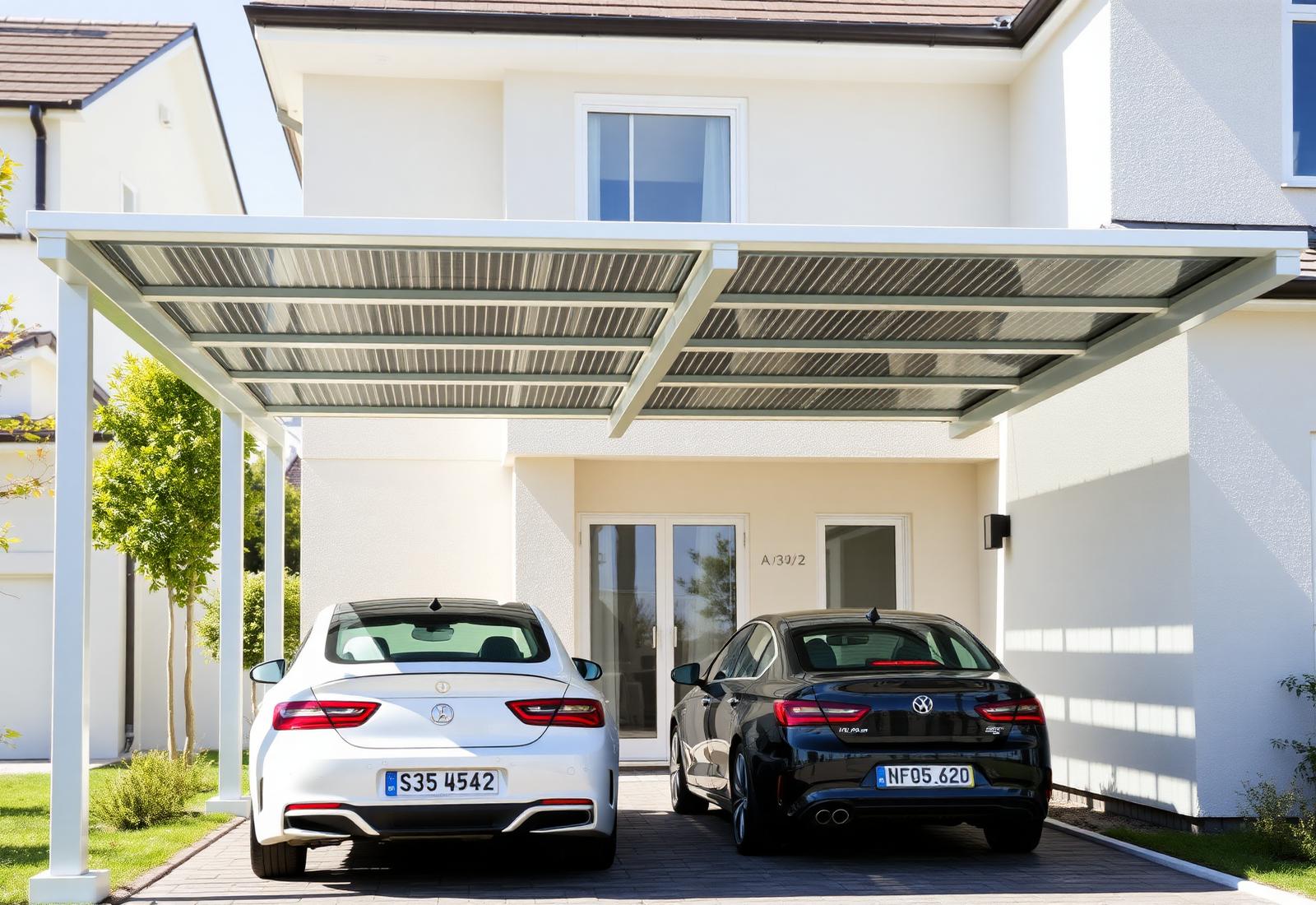 Carport fotowoltaiczny dla dwóch pojazdów